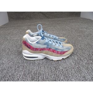 Nike Air Max 95 Paisley Denim Tan Red Running Shoes (Women's 6)(Boys 4.5)